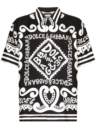 Dolce & Gabbana Shirts In Dg Marina F.blu