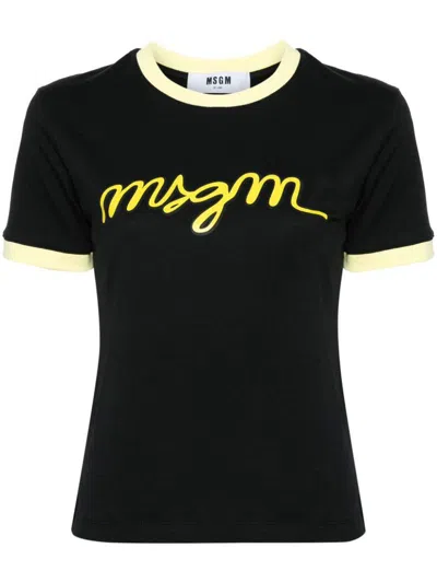Msgm T-shirts & Tops In Black