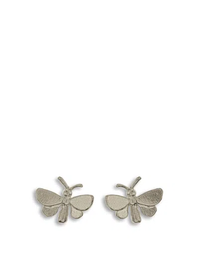 Alex Monroe Women's Tiny Butterfly Stud Earrings Gold
