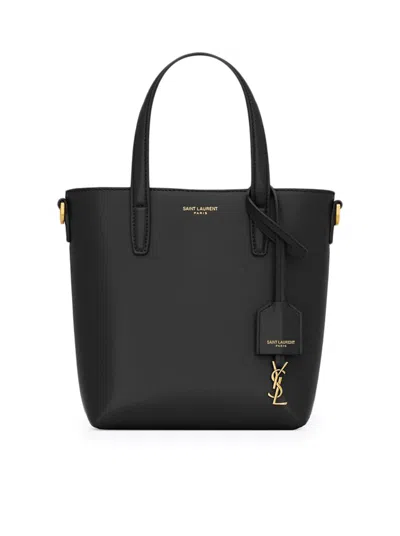 Saint Laurent Women  Mini Shopping Bag In  Box In Black