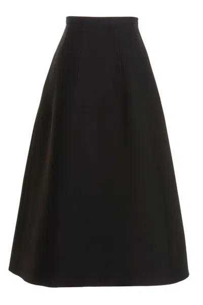 Valentino Garavani Women  Pink Pp Collection Crêpe Couture Skirt In Black