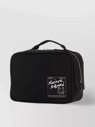 Maison Kitsuné The Traveller Belt Bag In Black