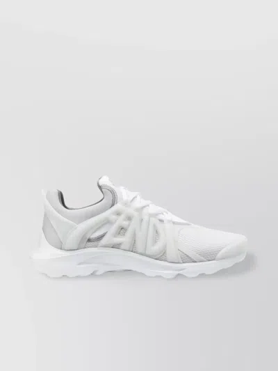 Fendi Tag Sneakers In White