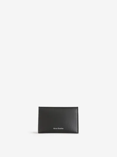 Acne Studios Logo Leather Wallet In Black