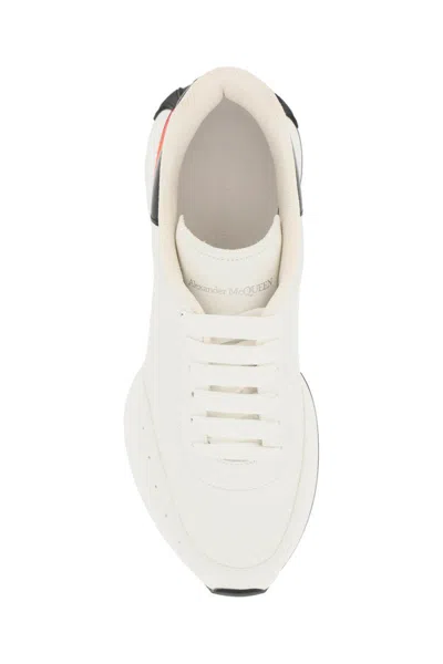Alexander Mcqueen Logo Leather Trainers In Multicolor