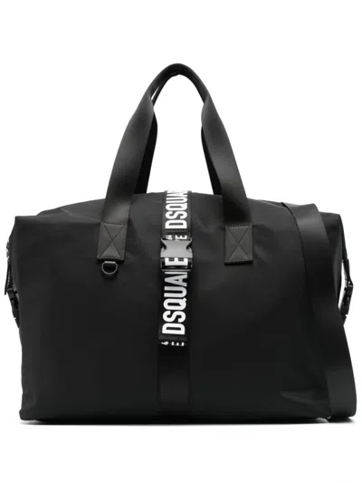 Dsquared2 Made With Love Duffle Bag In Black