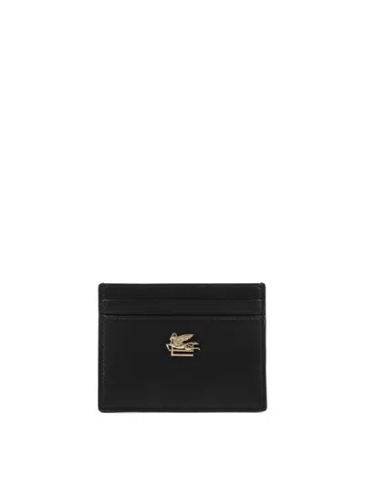 Etro "pegaso" Card Holder In Black