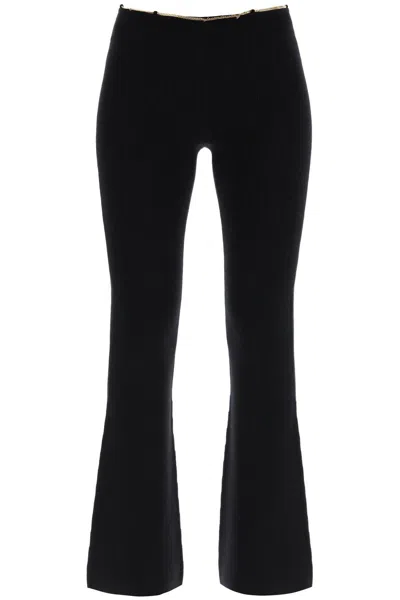 Alexander Wang Knit Trousers With Chain Detail In Black