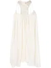 Isabel Marant Racky Silk Mini Dress In Ecru