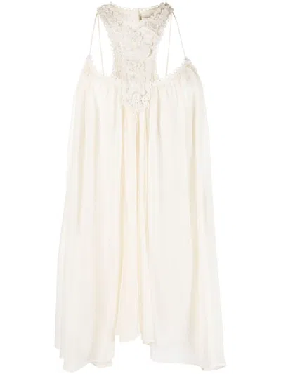 Isabel Marant Racky Silk Mini Dress In White