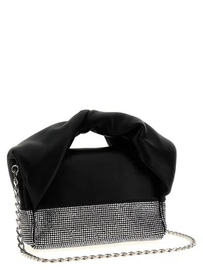 Jw Anderson J.w. Anderson 'crystal Twister' Small Handbag In Black