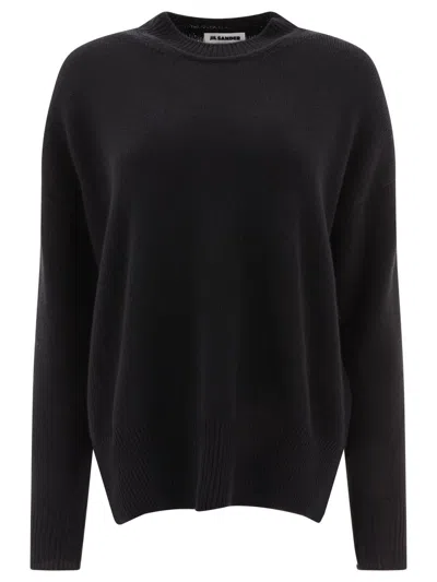 Jil Sander "superfine Cashmere" Sweater In Black