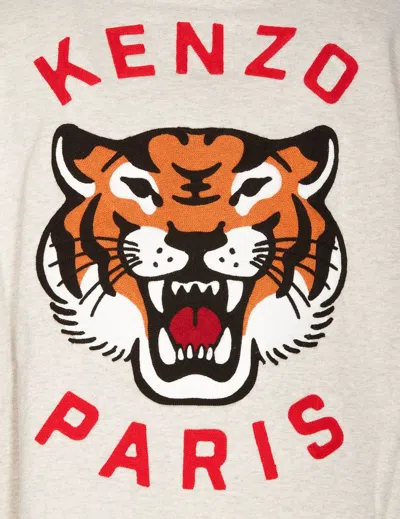 Kenzo 'lucky Tiger' Hoodie In Gray