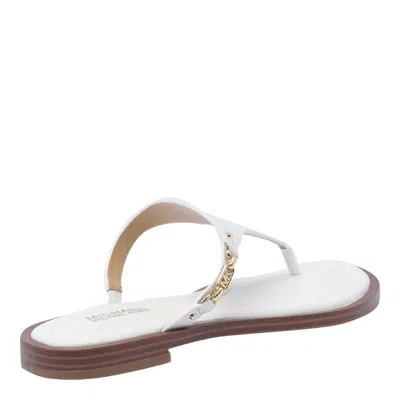 Michael Kors Daniella Leather Thong Sandals In White