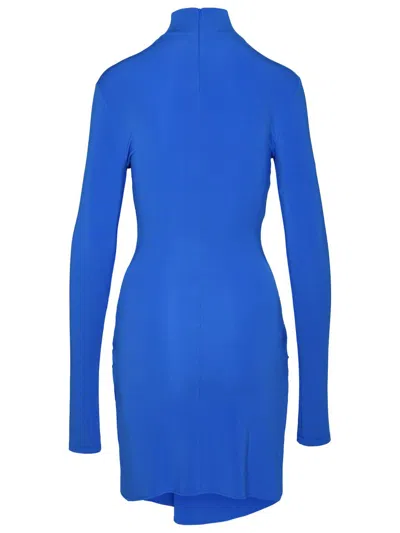 Off-white Curved Hem Dress In Blue