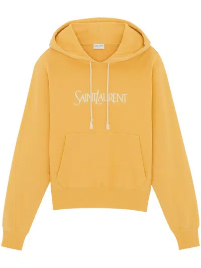 Saint Laurent Sweatshirts In Yellow
