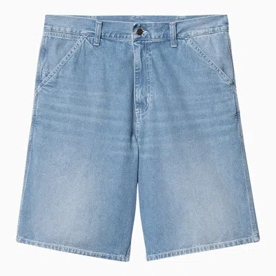 Carhartt Wip Simple Short In Stonewashed Blue Denim