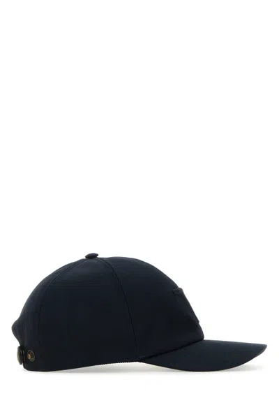 Tom Ford Canvas And Leather Baseball Cap In Blue