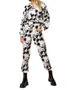 8586 Tie Dye Crewneck Sweatshirt In White/black In White