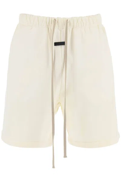 Fear Of God Cotton Terry Sports Bermuda Shorts In Bianco