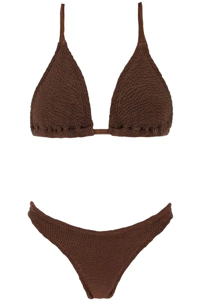 Hunza G . Tammy Bikini Set For In 棕色的