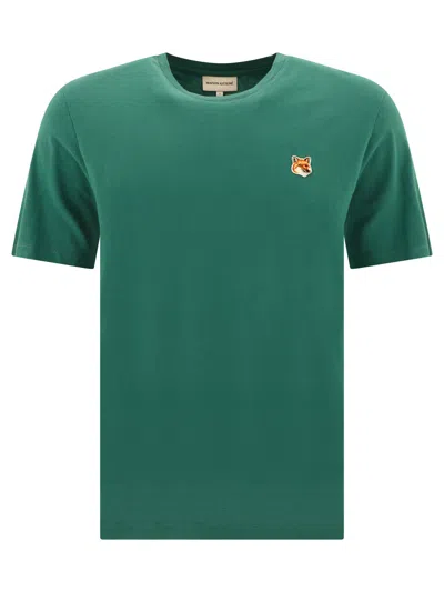 Maison Kitsuné "fox Head" T Shirt In Green