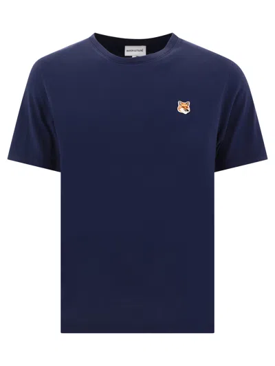 Maison Kitsuné "running Fox" T-shirt In Blue