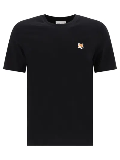 Maison Kitsuné "fox Head" T-shirt In Black