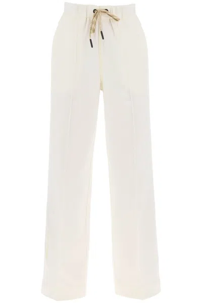 Moncler Grenoble Logoed Sporty Trousers In Cream