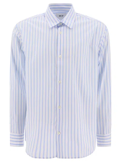 Nn07 Freddy Shirts Light Blue In White
