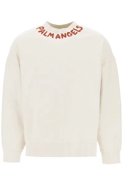 Palm Angels Sweatshirt With In Neutro