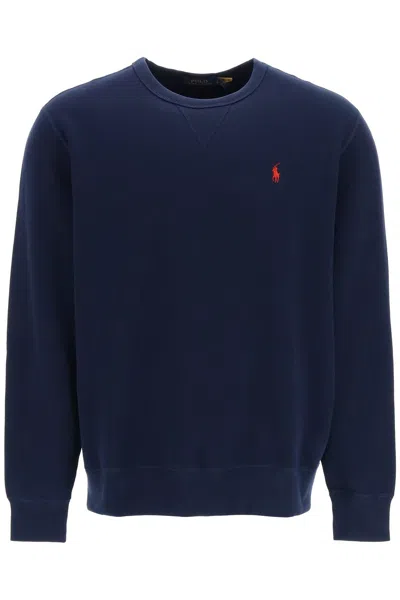 Polo Ralph Lauren Logo Embroidery Sweatshirt In Blue