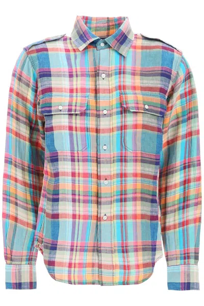 Polo Ralph Lauren Camicia Con Motivo Madras In Multicolor