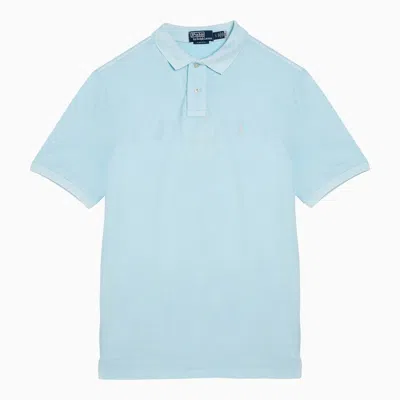 Polo Ralph Lauren Sky Blue Piqué Polo Shirt With Logo