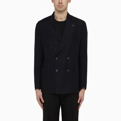 Tagliatore New York Blue Wool Double Breasted Jacket