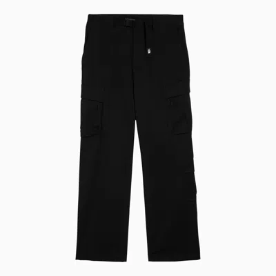 The North Face Black Cotton Blend Cargo Trousers With Belt
