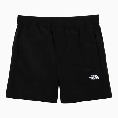 The North Face Black Short With Logo In Pink