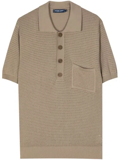 Frescobol Carioca Men's Clemente Cotton Knit Polo Shirt In Truffle 759