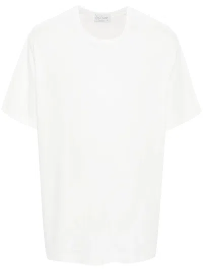 Yohji Yamamoto Crew-neck Cotton T-shirt In White