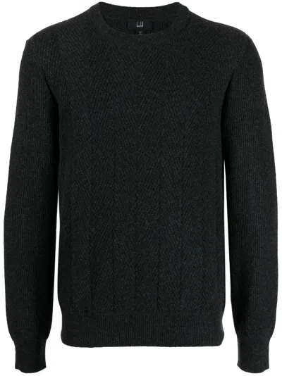 Dunhill Crew-neck Wool Jumper In Grey