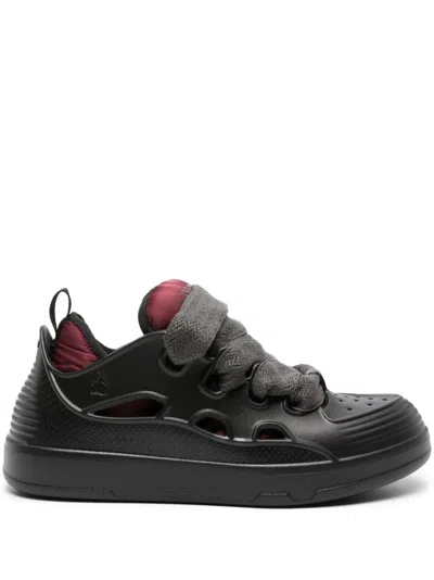 Lanvin Curb Removable-insole Sneakers In Grey