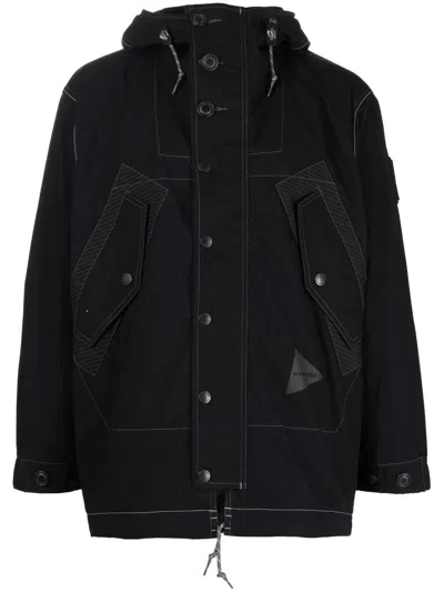 And Wander X Danner Field Cotton-blend Parka In Black