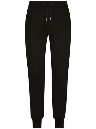 Dolce & Gabbana Dg Essentials Jersey Track Pants In Black