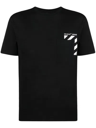 Off-white Diag-print T-shirt In Black