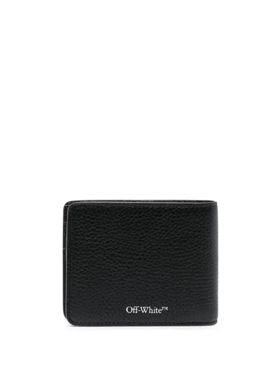Off-white Diag-stripe Bi-fold Wallet In Black