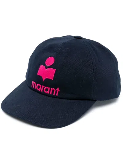 Isabel Marant Embroidered-logo Baseball Cap In Bkmi Black/midnight