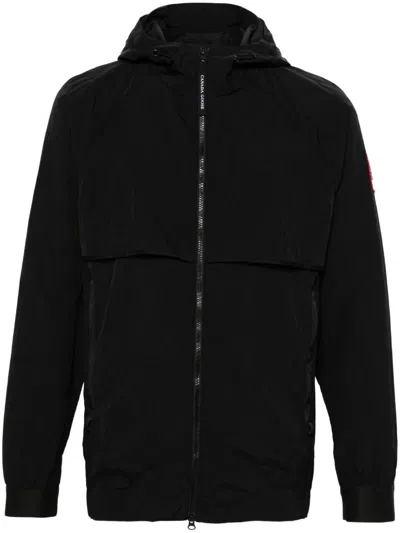Canada Goose Faber Windproof Hooded Jacket In Black