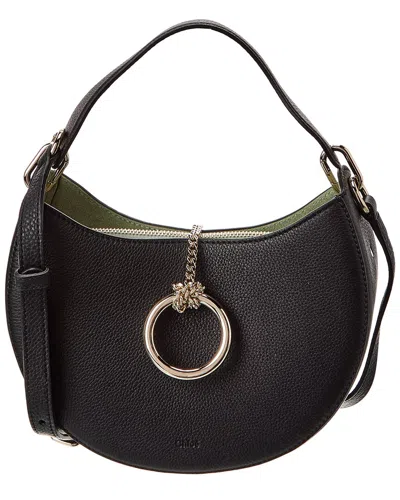 Chloé Arlene Small Leather Shoulder Bag In Black