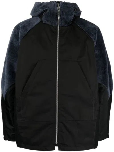 Toga Faux-fur Trim Hooded Jacket In Black