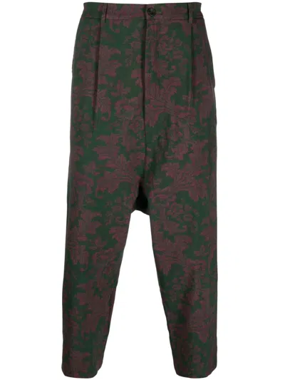 Pierre-louis Mascia Floral-print Trousers In Green